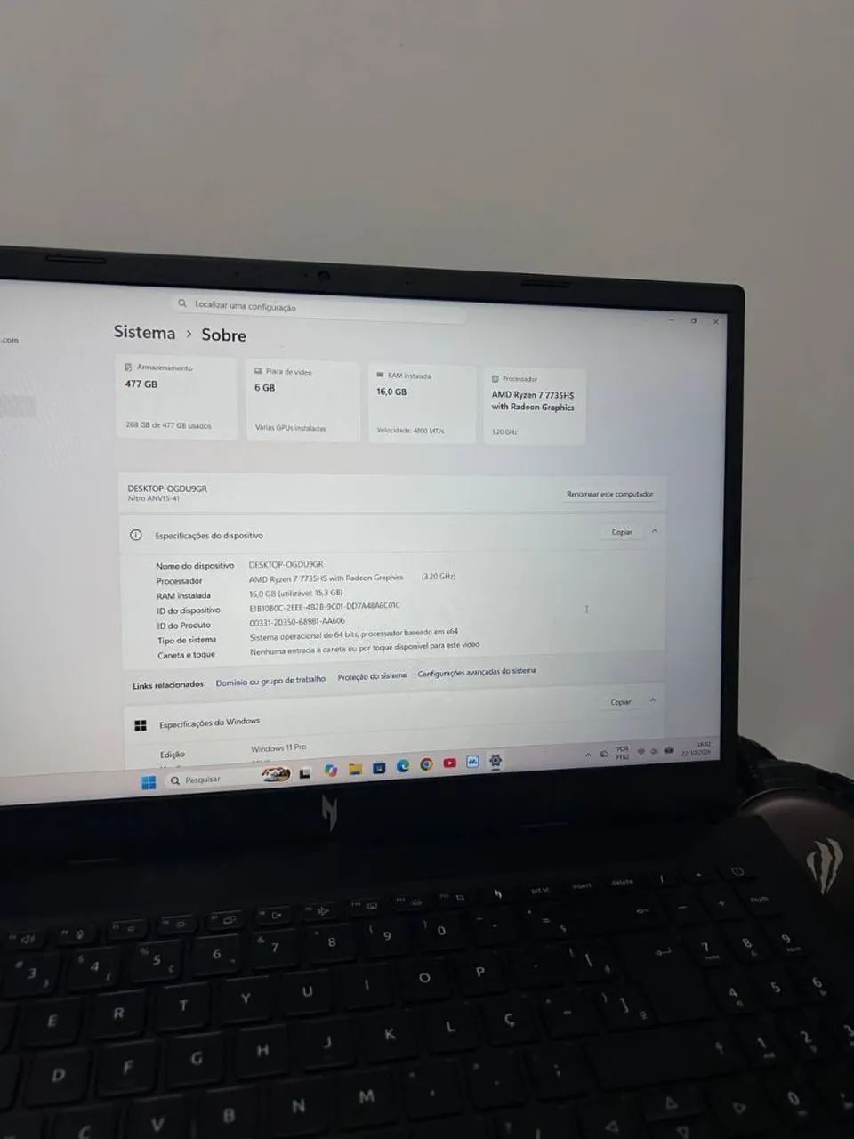 Notebook acer nitro v15 - Foto 3