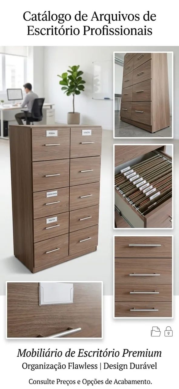 Wooden Office Hanging File Folder