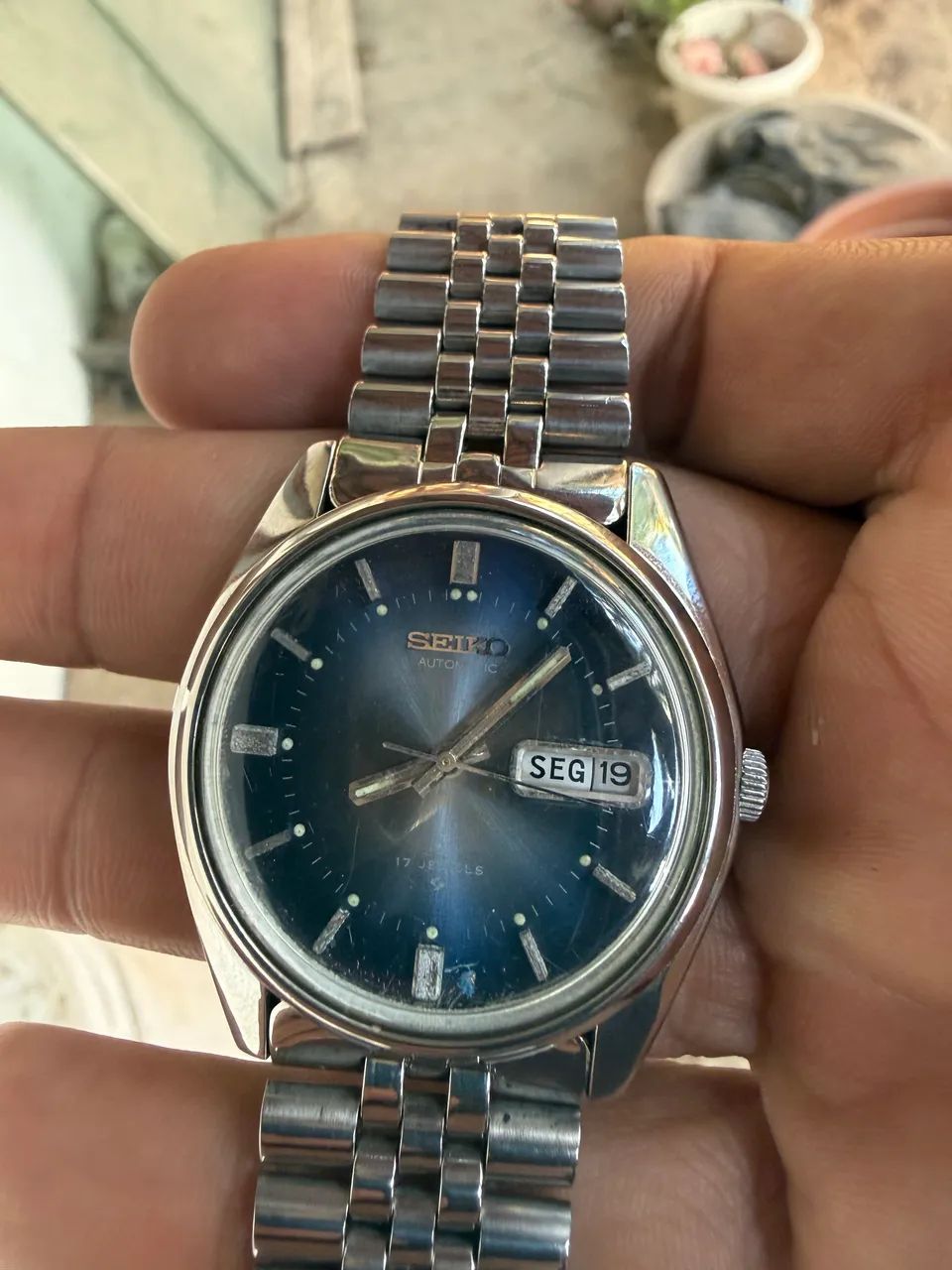 Seiko 5 mostrador azul peça rara - Foto 3
