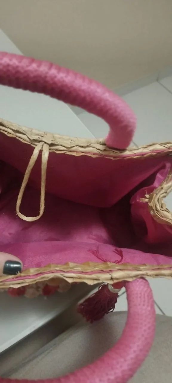 Bolsa de palha de carnaúba trançada - Foto 4