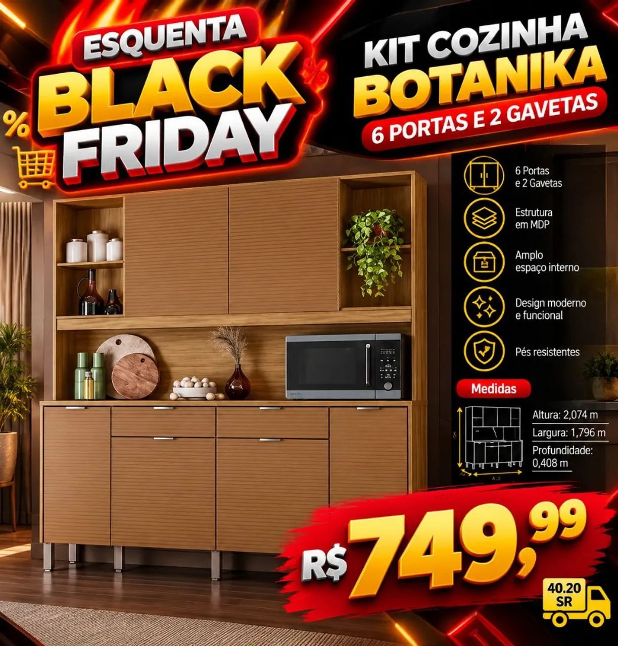 Kit Cozinha Botanika 