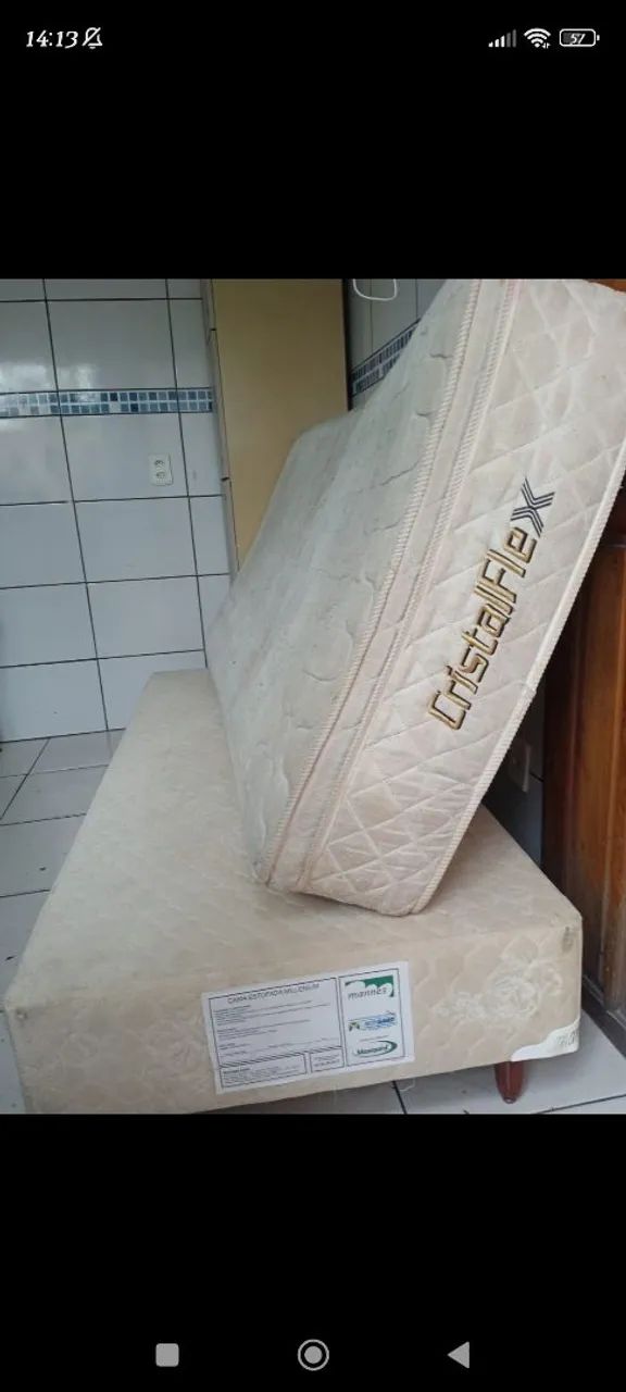 Cama box de solteiro molas ensacadas usada  - Foto 3