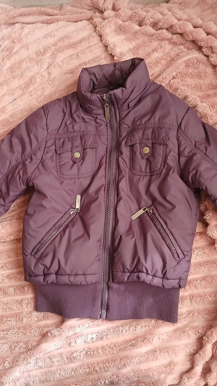 jaqueta puffer roxa