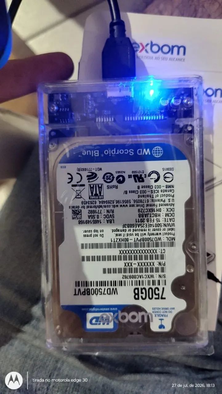 HD Externo  750gb. Com Case - Foto 3