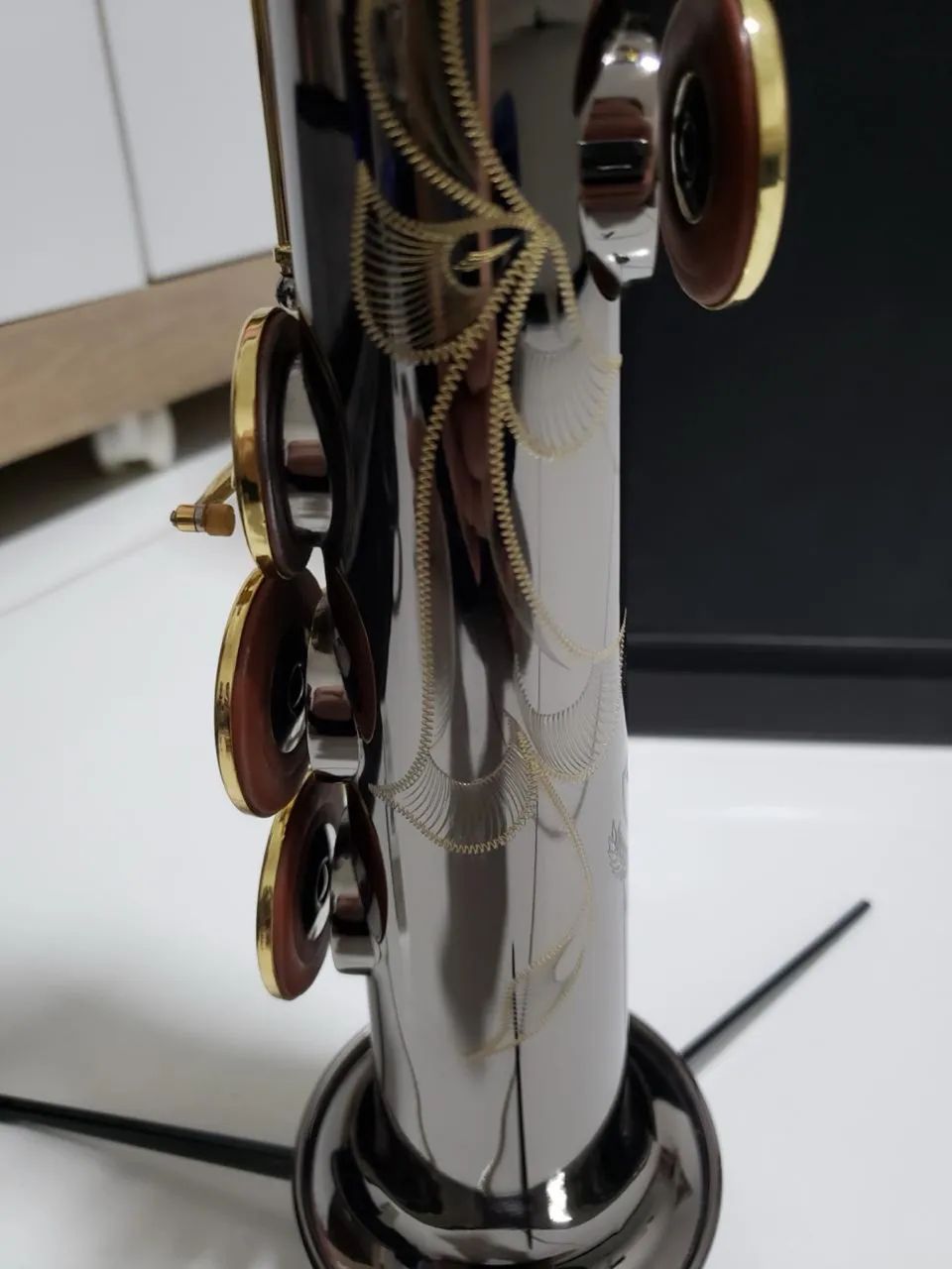 Sax soprano eagle sp502 black ônix - Foto 2