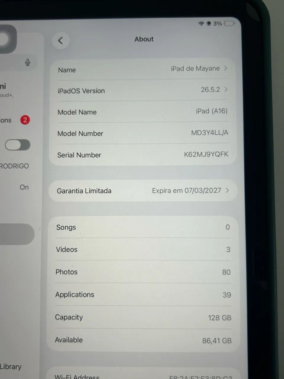 iPad 11 (A16) - 128Gb - Prata - Foto 4