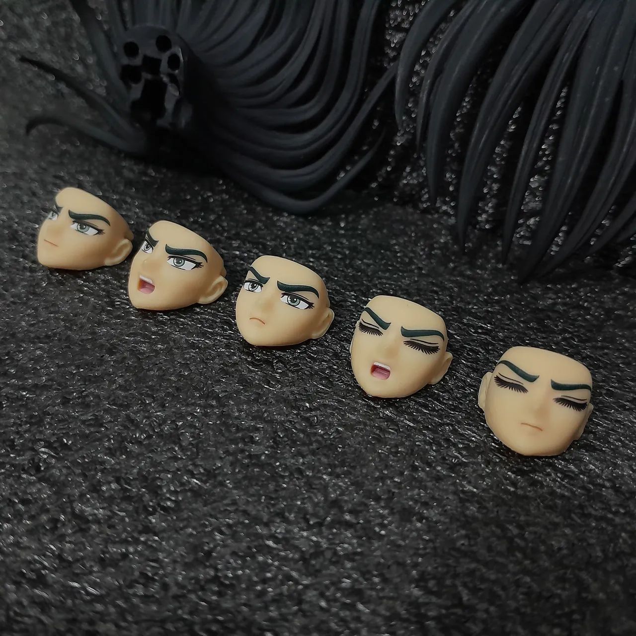 Cabelos + Faces Shiryu Dragão V3 Cs models - peças para Cloth Myth