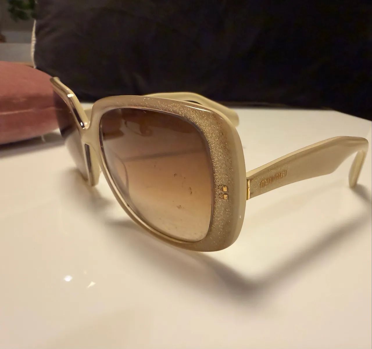 Óculos Miu Miu Original - Acetato Perolado - Foto 2