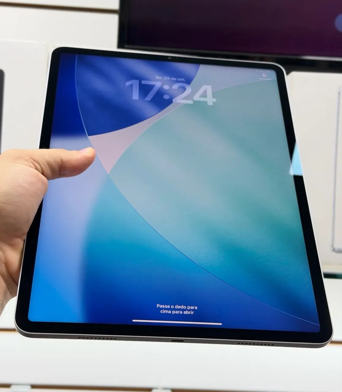  Ipad pro m2 12.9 polegadas 128gb bateria 91% LOJA FÍSICA caixa e carregador ( 12,9 " ) - Foto 4