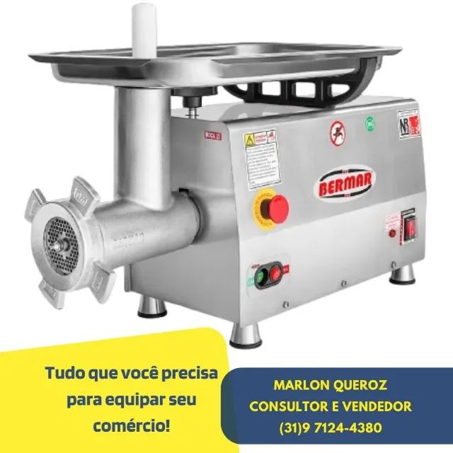 Moedor de Carne Boca 22 Inox Bermar