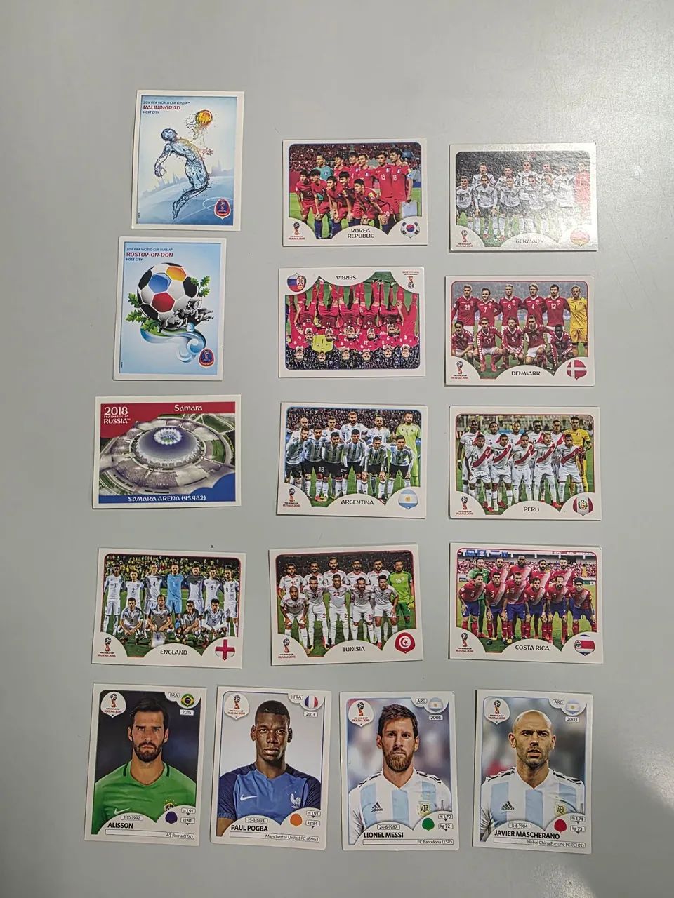 Lote de figurinhas Copa do Mundo 2018 