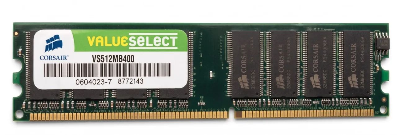 Memória RAM Corsair ValueSelect 512MB DDR 400MHz PC3200 VS512MB400