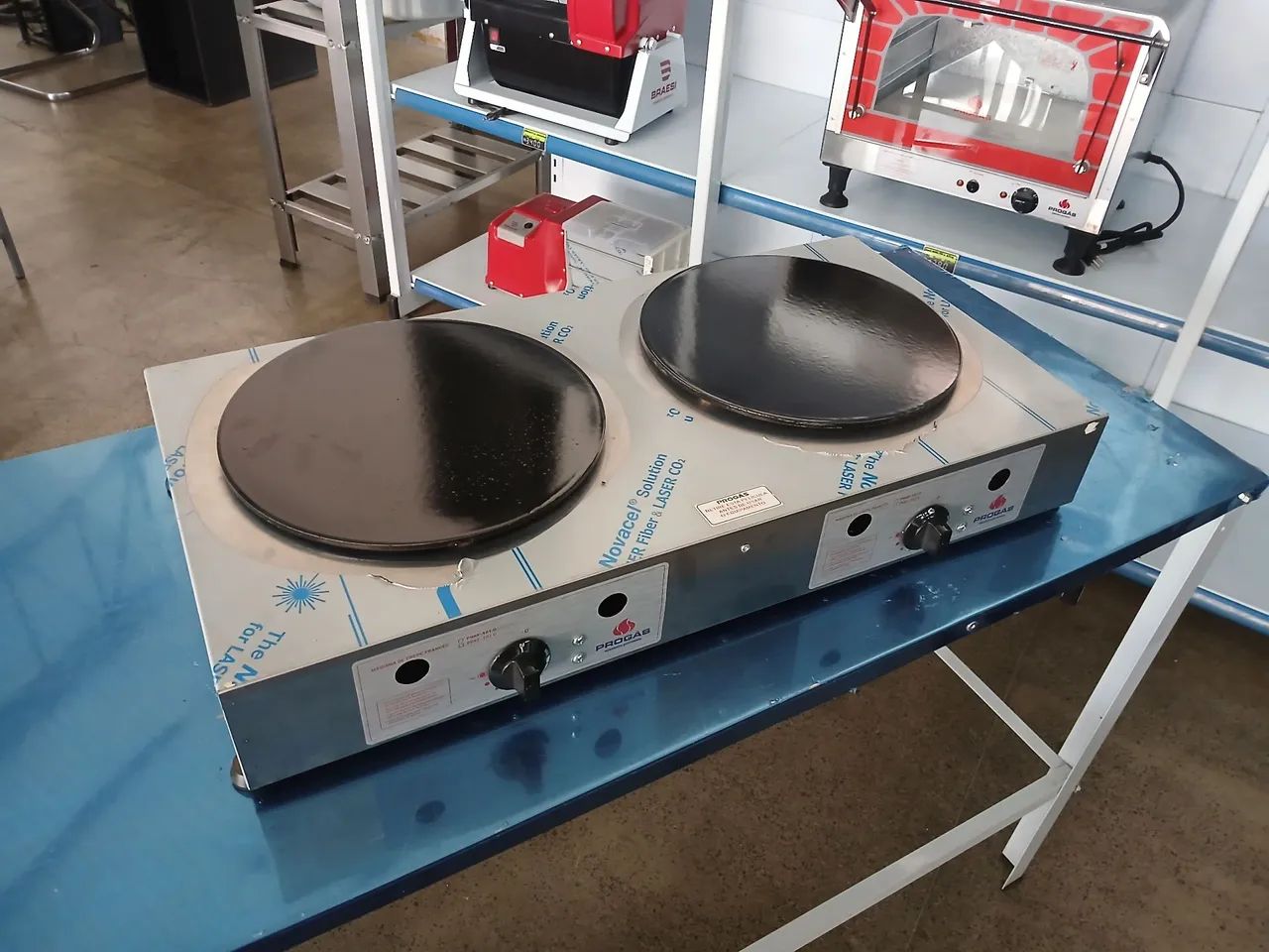 Chapa a Gás para Crepe Francês Progás Inox 2 Chapas Redodas PRKF-202G - Foto 3