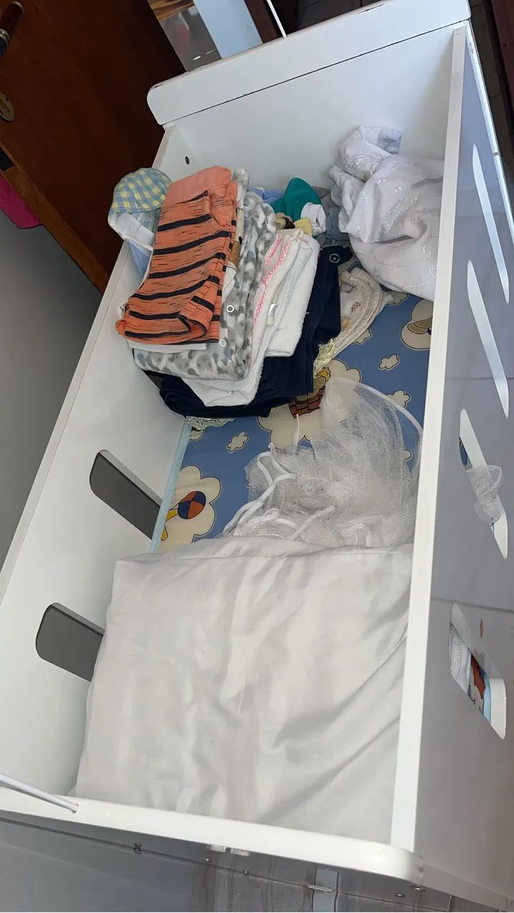 Mini berço branco com colchão perfeito 