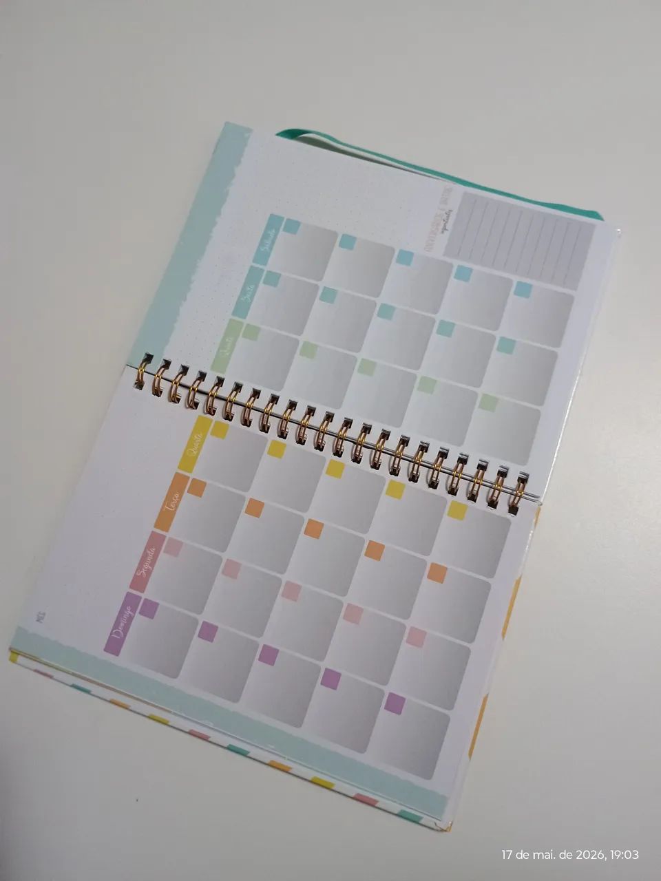 Planner Capa Dura 80 folhas espiral - Foto 5