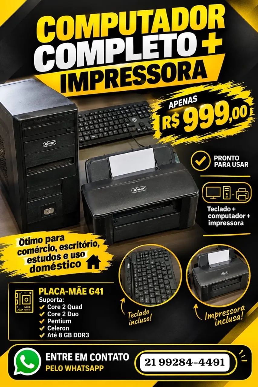 Computador completo + impressora