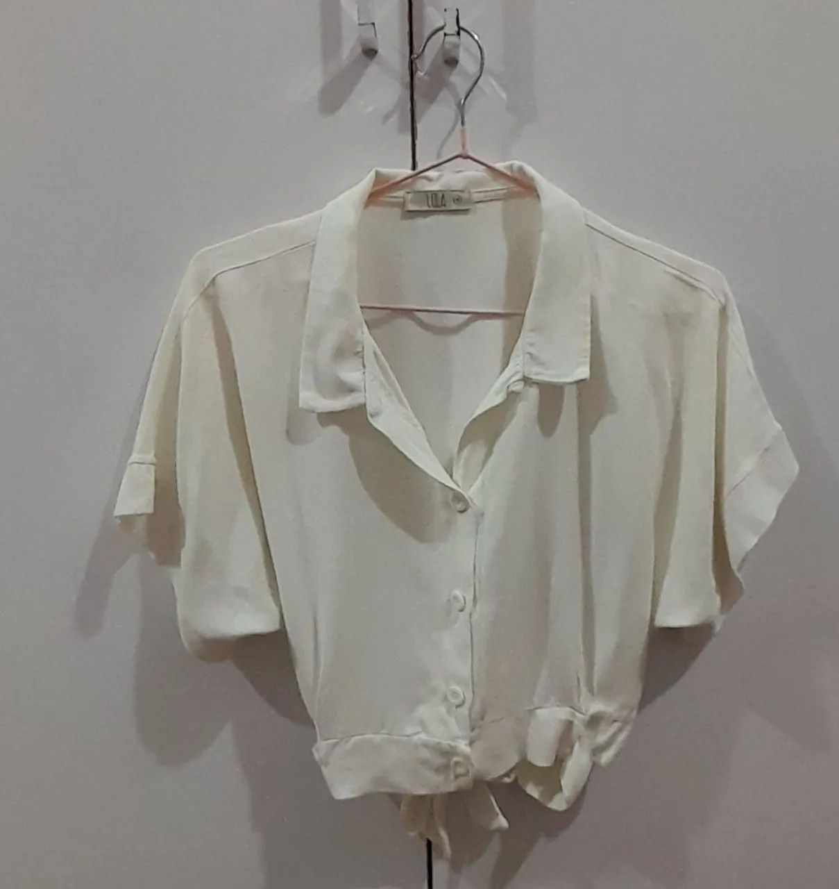 Blusa Cropped Branco tam P/M 