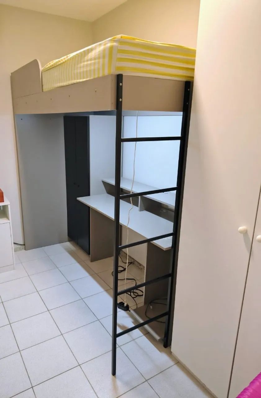 BELICHE GAMER POLITORNO COM ÁREA DE TRABALHO E COM COLCHÃO USADO - Foto 2
