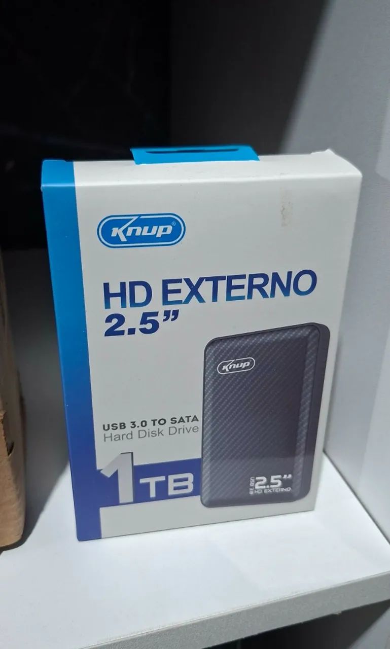 HD externo knup 1TB original com garantia.