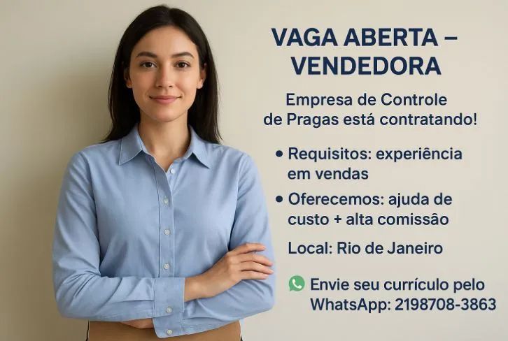 Vendedora dedetização e limpeza de reservatórios 