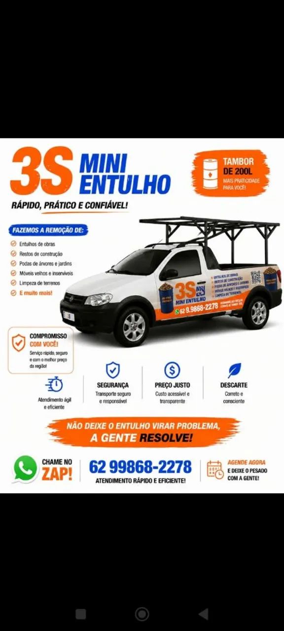 Retirada de Mini Entulhos através de tambor 200lts