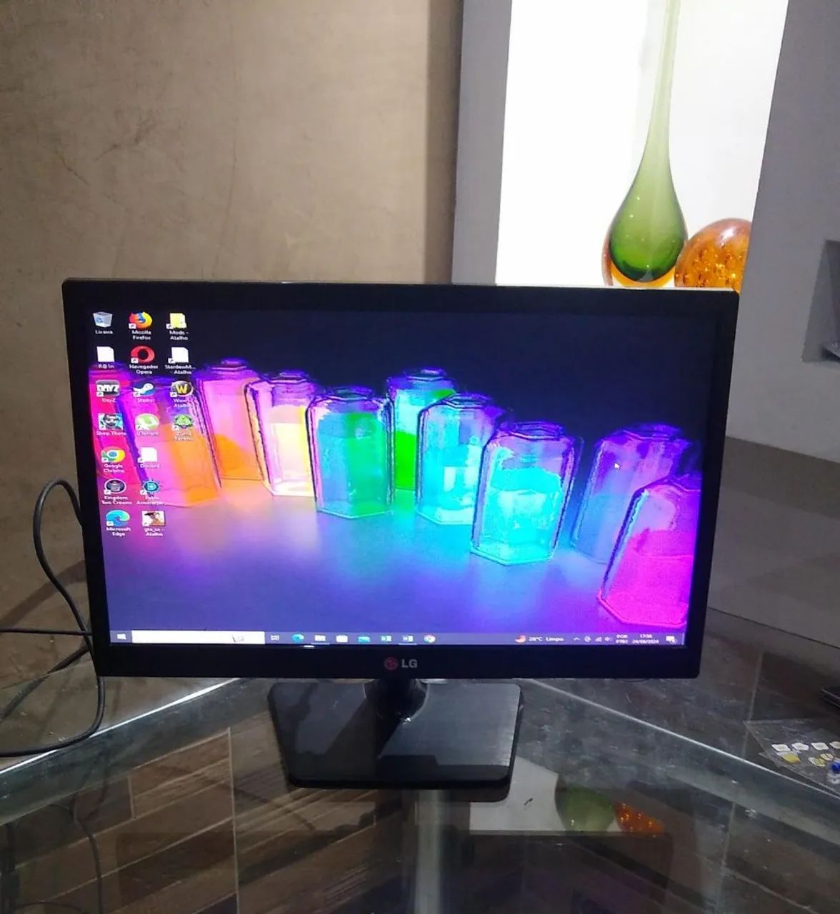 Monitor LED 20 polegadas da LG com adaptador HDMI. Parcelo no cartão  - Foto 3