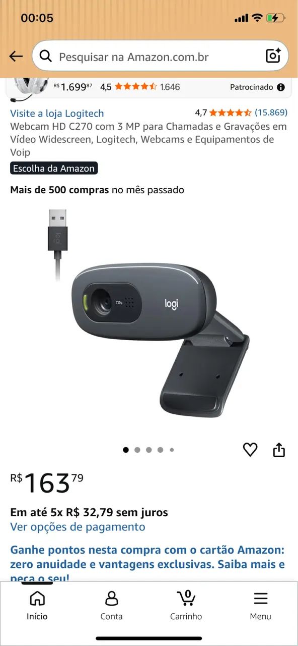 Webcam HD C270 - Foto 3