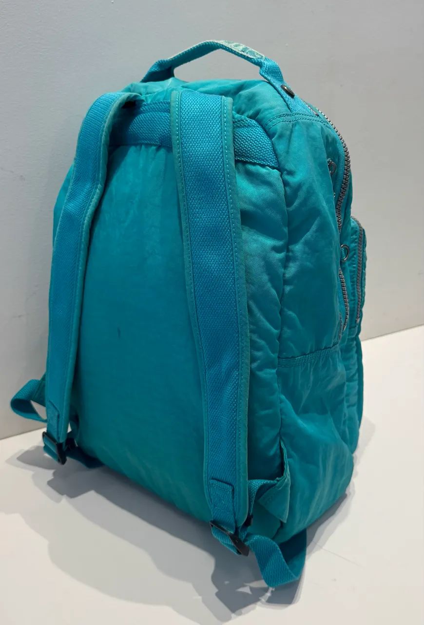 Mochila azul da kipling - Foto 4