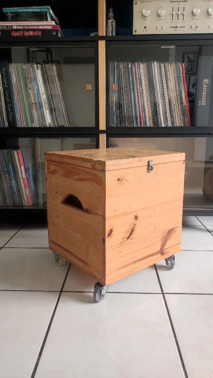 Baú de madeira para Vinil/LP
