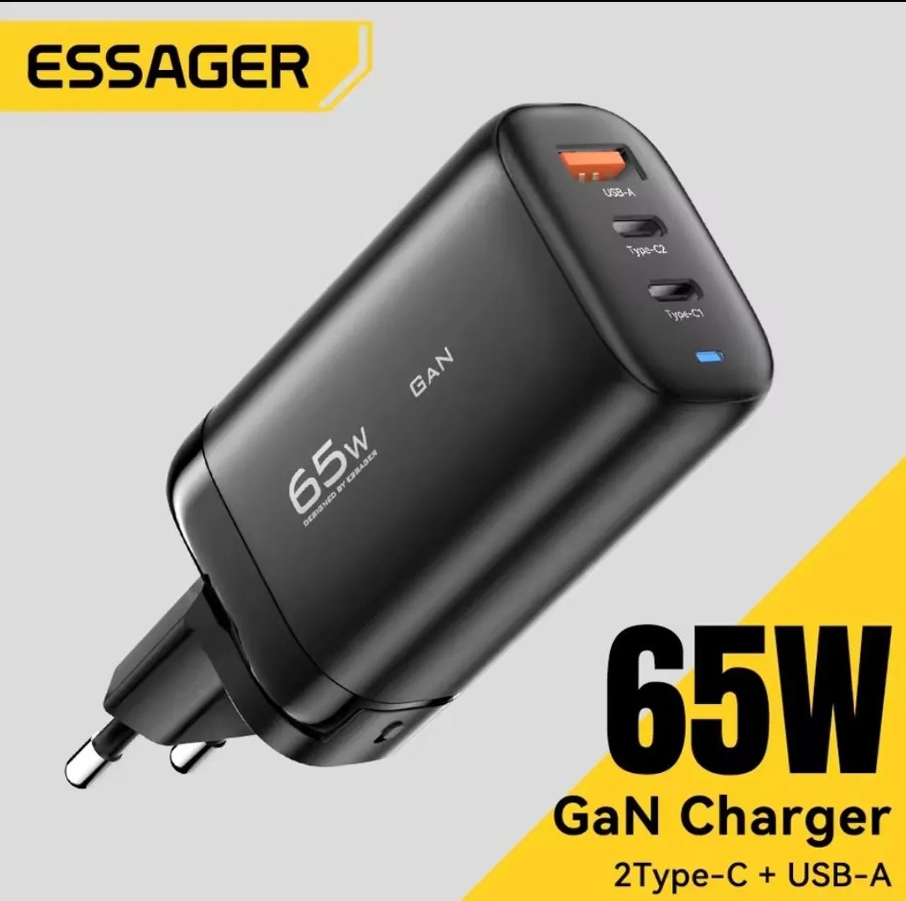 Fonte super turbo 65w essager 3 entradas  - Foto 2