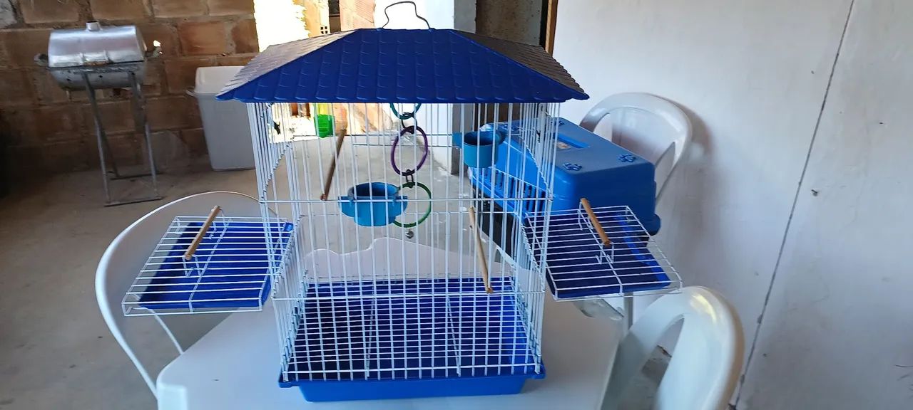 Gaiola p/ Calopsita ou Piriquito Mansa Luxo - Vivopet - Azul - Foto 4