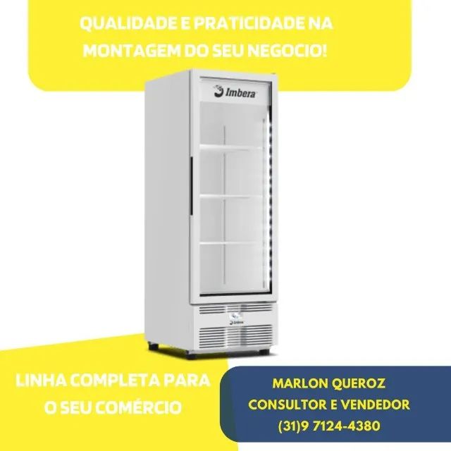 Freezer Vertical Imbera 565L Porta de Vidro