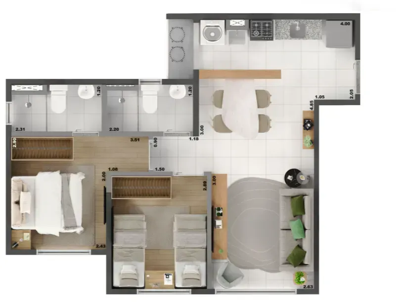 PLANTA 47m²
