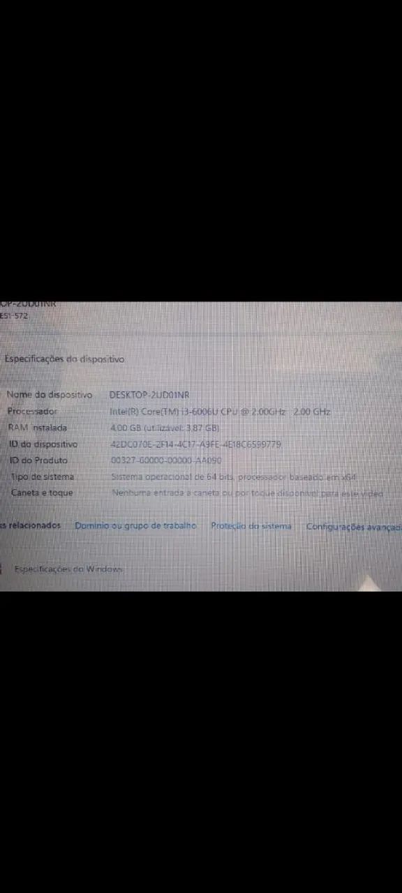 Notebook Acer aspire ES1-572 séries  - Foto 2