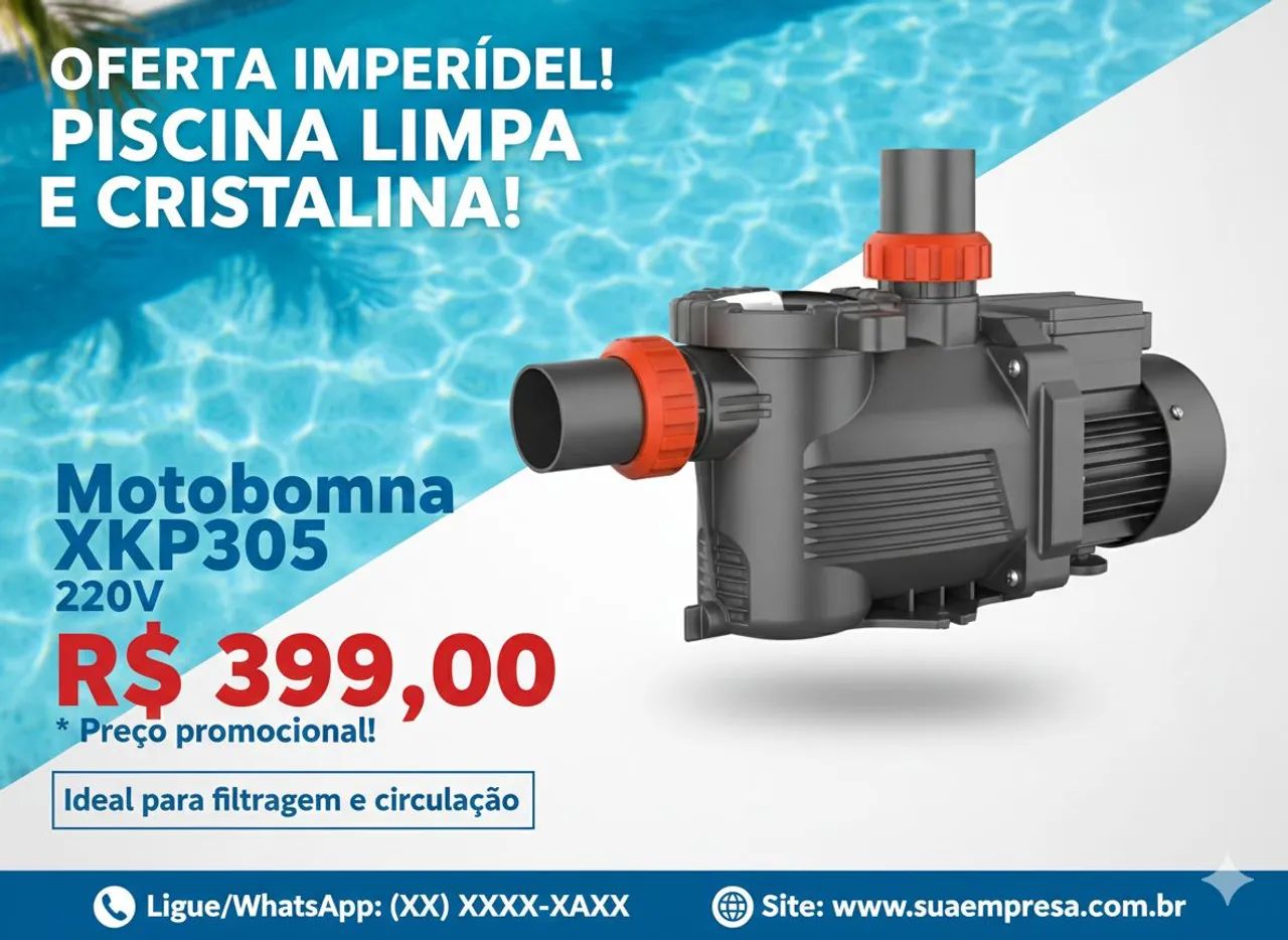 Motobomba Piscina Lepono 1/3cv 220v 