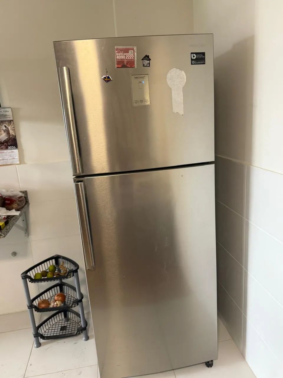 Geladeira inox Samsung 