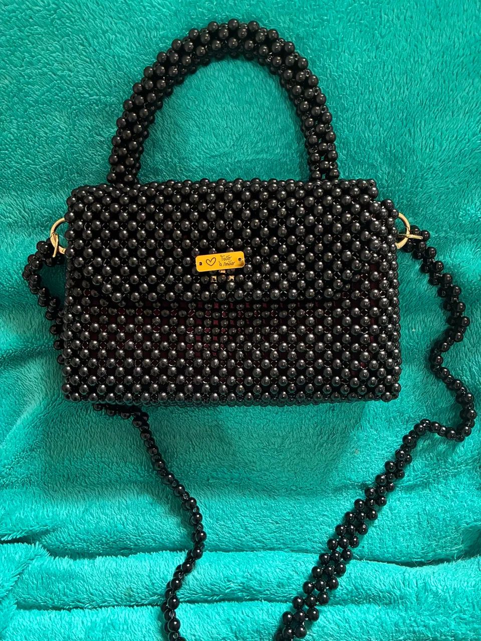 Bolsa de pérolas pretas 