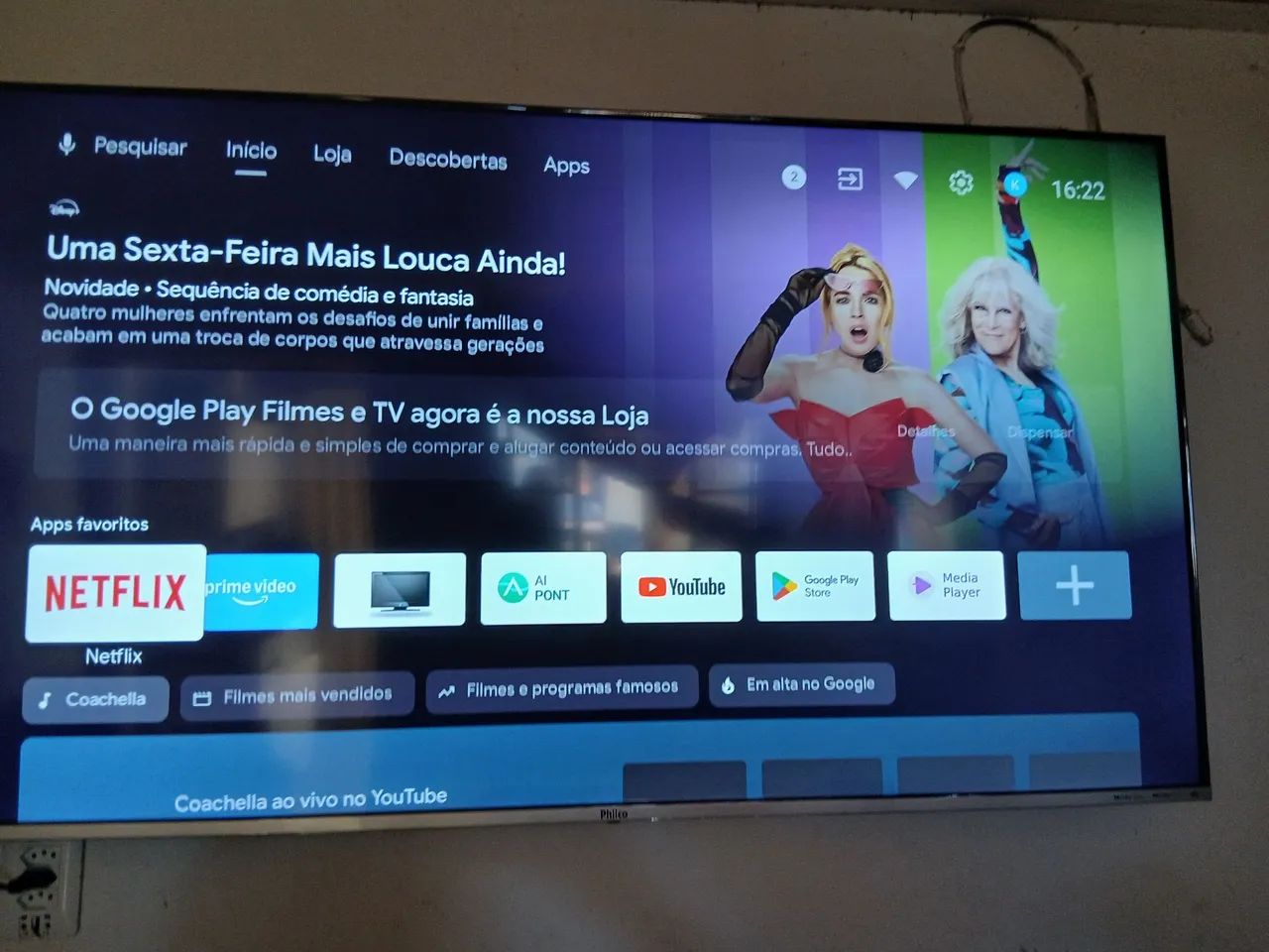 Televisão smart 68 polegadas philco 