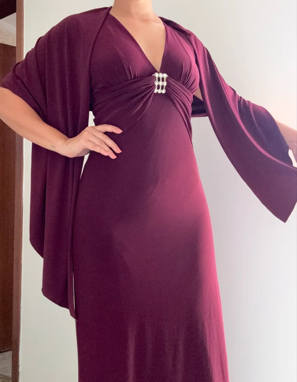 Vestido de Festa Bordo - Foto 3