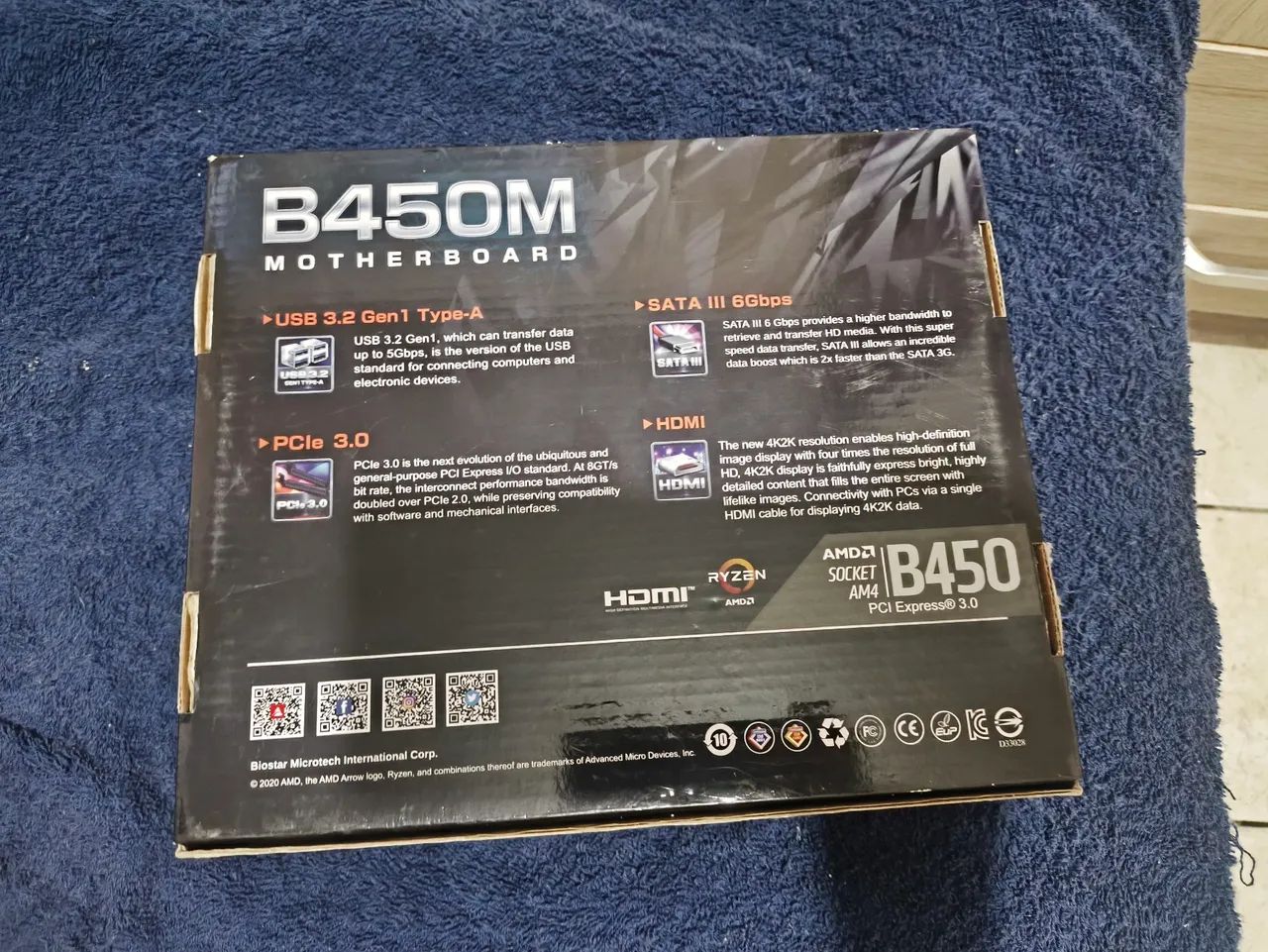 Caixa Original Biostar B450M + CD e Acessórios - Foto 2