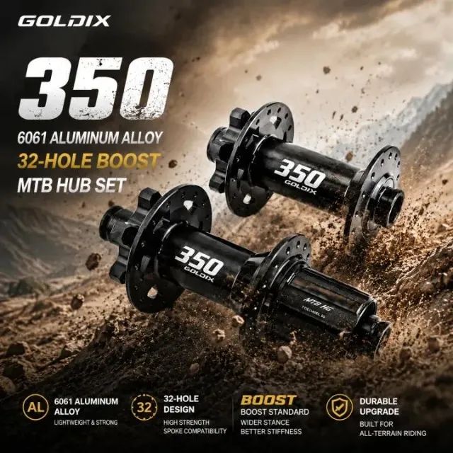 Cubo Traseiro GOLDIX M350 MTB Boost 32 Furos Ratchet 36T J-Bend 6