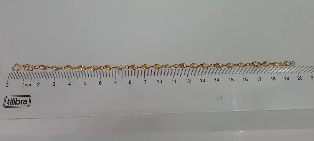 Pulseira Rommanel original folheada a ouro - 18/19 cm