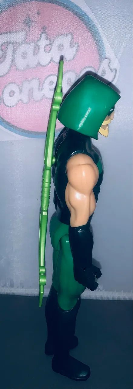 Boneco arqueiro verde Mattel 30 cm usado - Foto 4