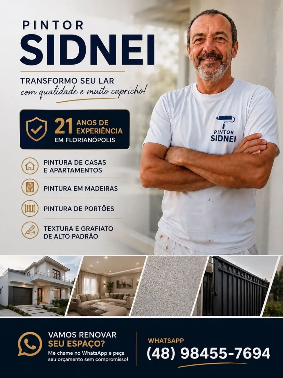 Sidnei pinturas 21 anos no ramo - Foto 2