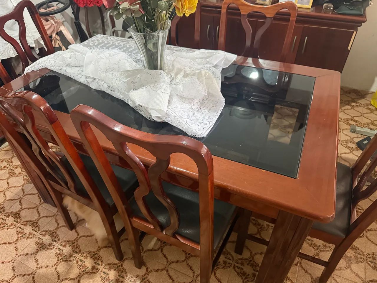 Mesa de jantar madeira maciça 6 lugares  - Foto 2