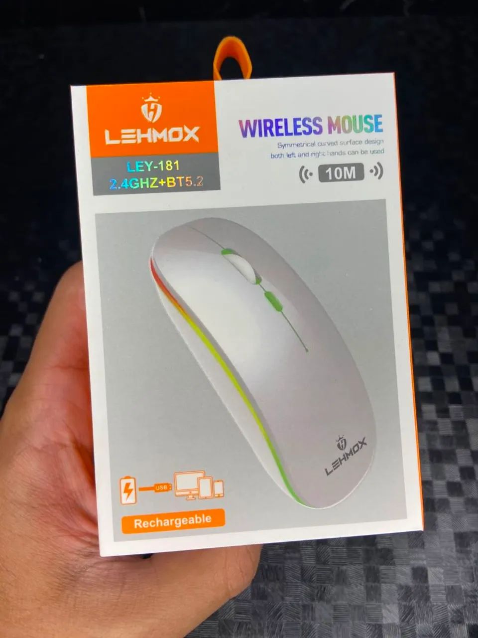 MOUSE SEM FIO LED RGB LEY-181 LEHMOX - Foto 4