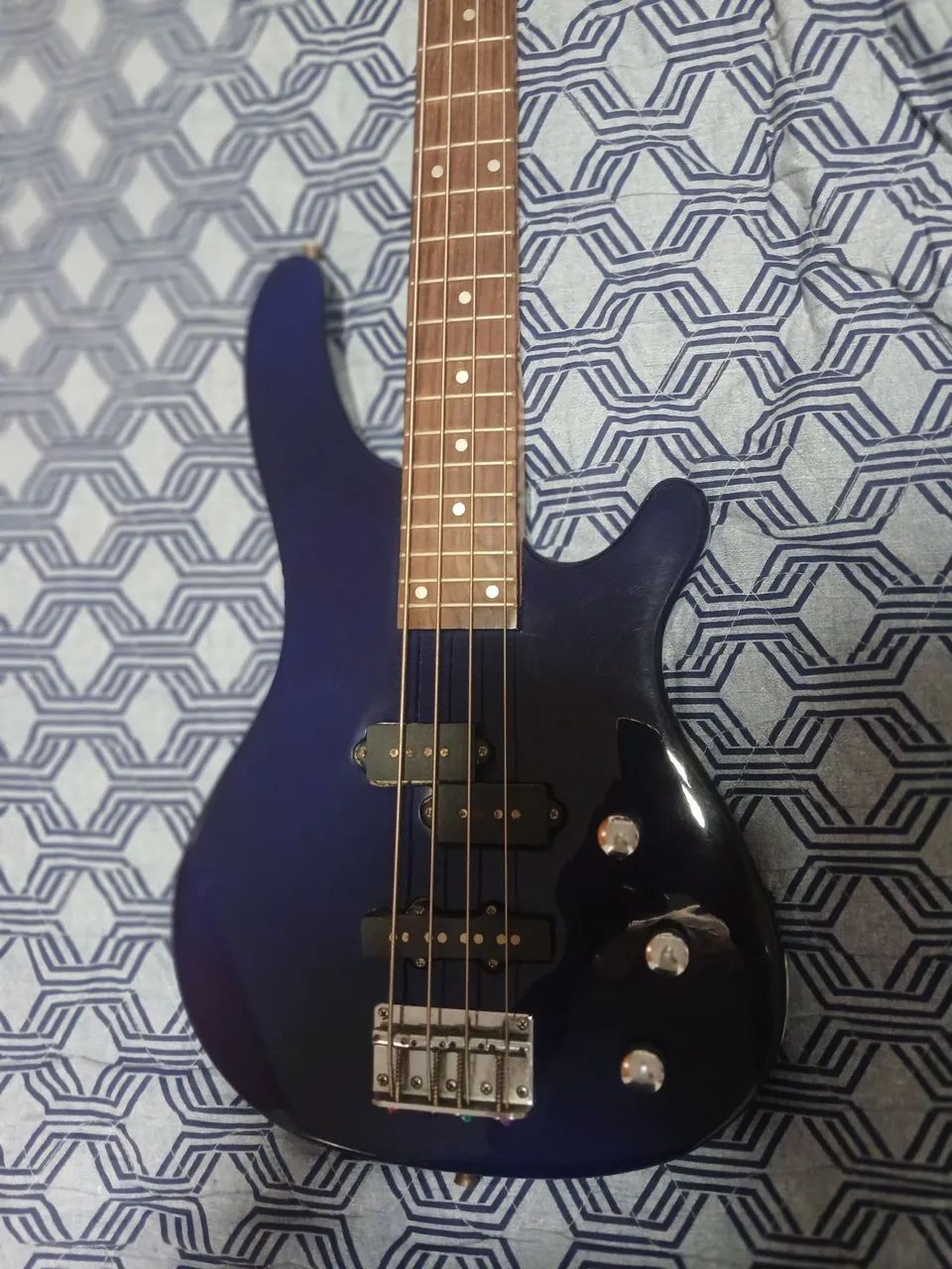 BAIXO AUSTIN AZUL 4 CORDAS COM CASE  - Foto 3