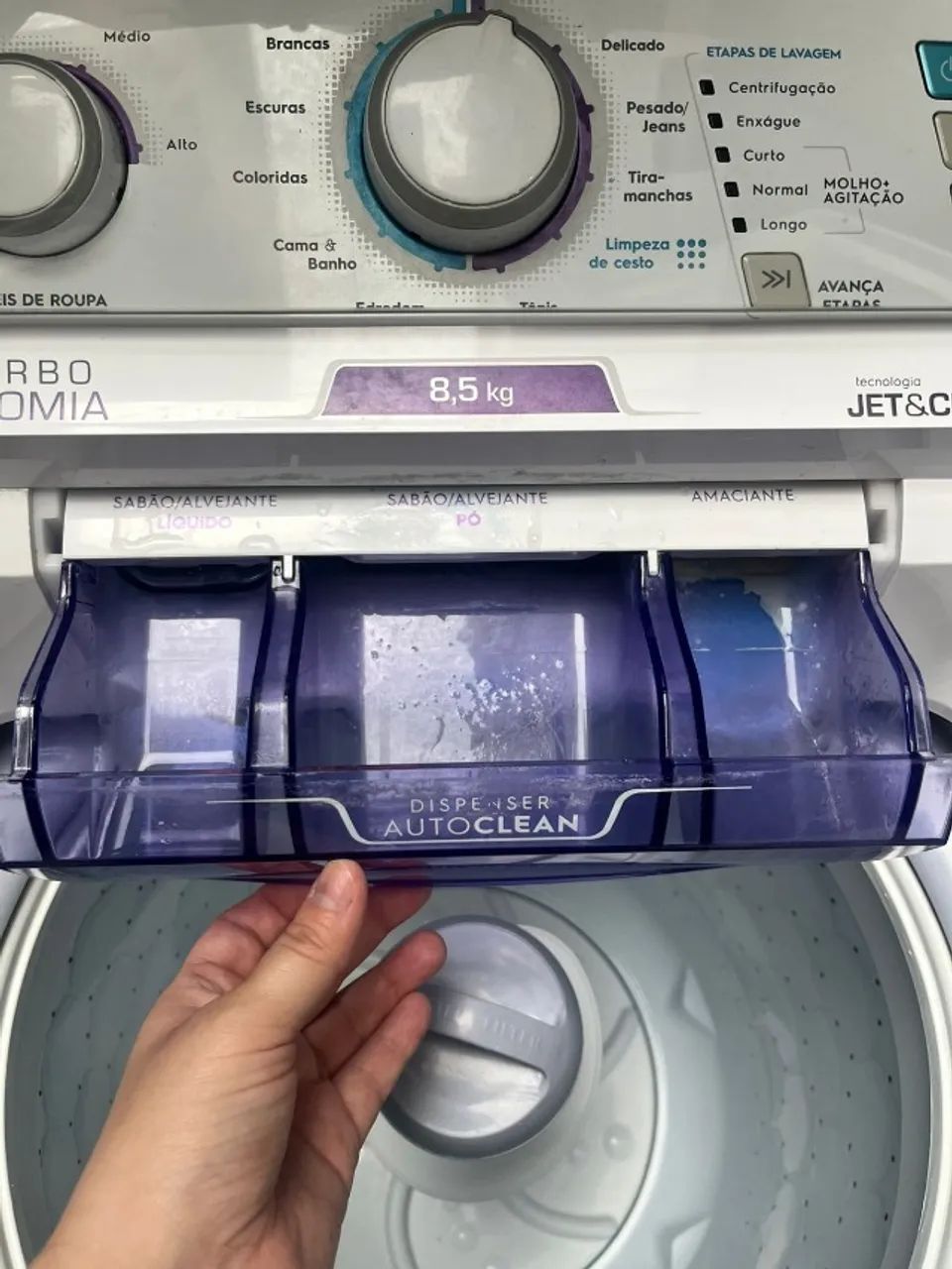 Máquina de Lavar Electrolux 8,5kg Branca Turbo Economia com Jet&Clean e Filtro Fiapos - Foto 5