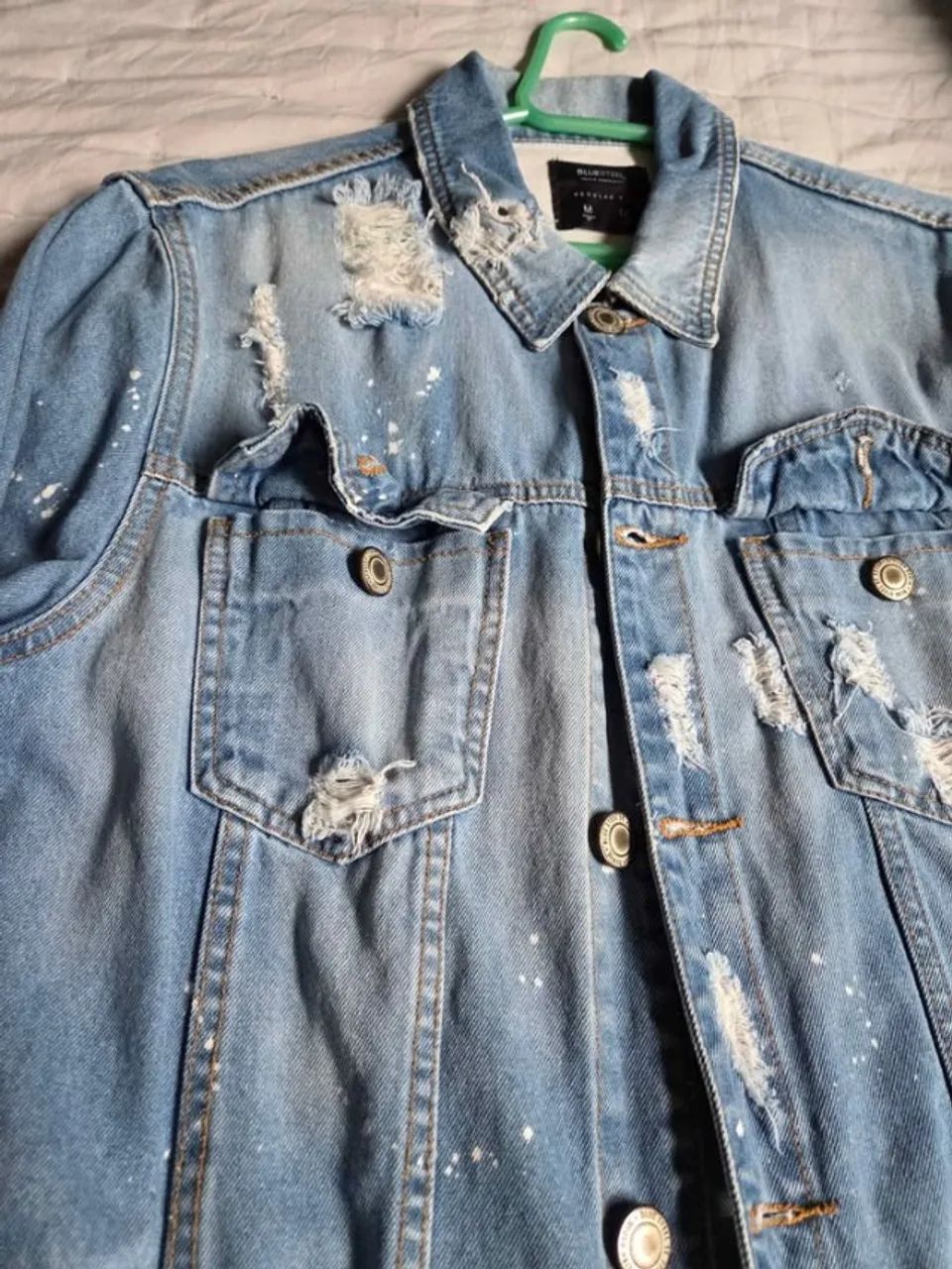 Jaqueta Jeans Destroyed - Foto 2