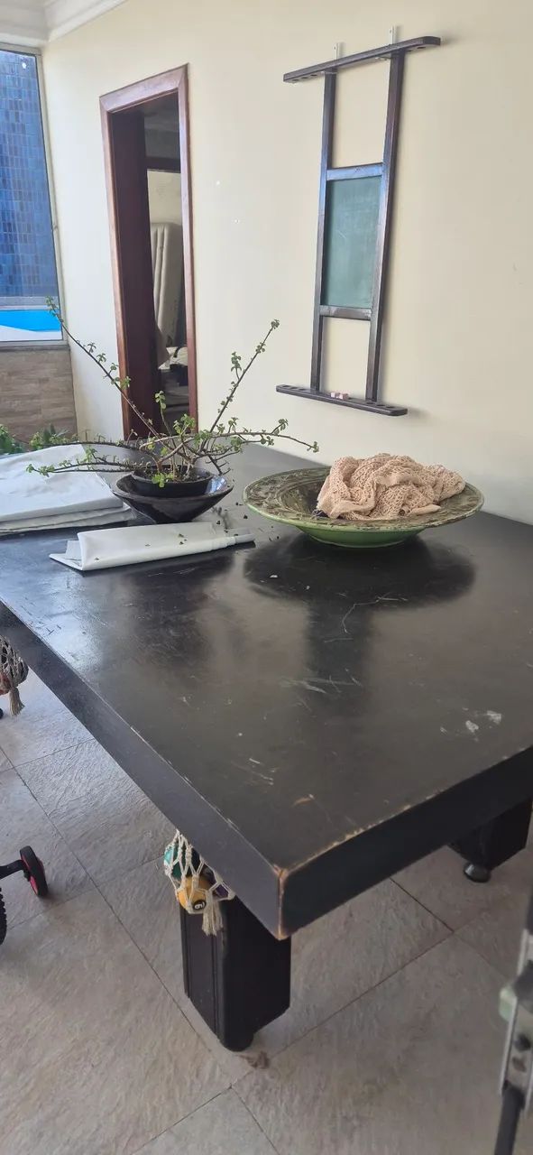 Mesa de sinuca com mesa de jantar - Foto 2